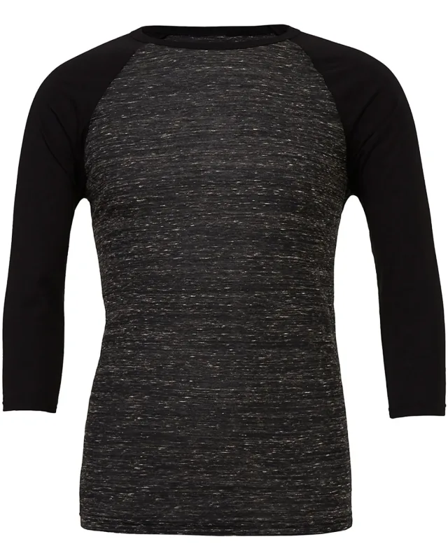 Bella + Canvas Unisex Three-Quarter Sleeve Baseball T-Shirt — view 102