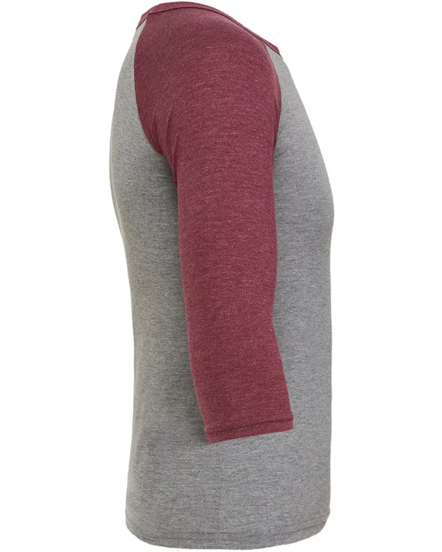 Bella + Canvas Unisex Three-Quarter Sleeve Baseball T-Shirt — view 107