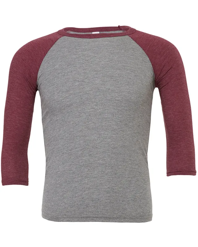 Bella + Canvas Unisex Three-Quarter Sleeve Baseball T-Shirt — view 108