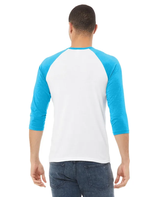 Bella + Canvas Unisex Three-Quarter Sleeve Baseball T-Shirt — view 110
