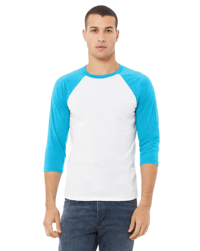 Bella + Canvas Unisex Three-Quarter Sleeve Baseball T-Shirt — view 111