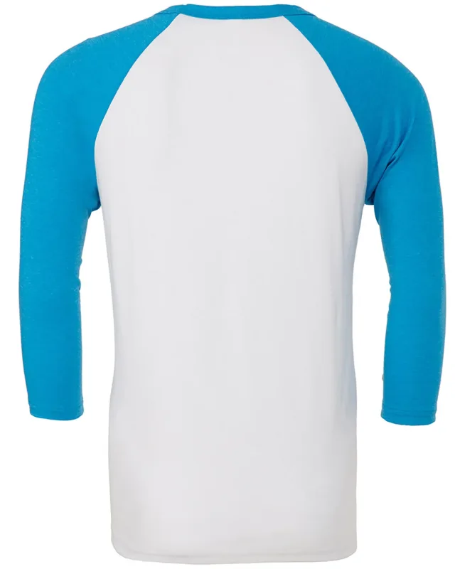 Bella + Canvas Unisex Three-Quarter Sleeve Baseball T-Shirt — view 112