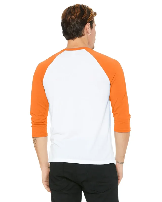 Bella + Canvas Unisex Three-Quarter Sleeve Baseball T-Shirt — view 117