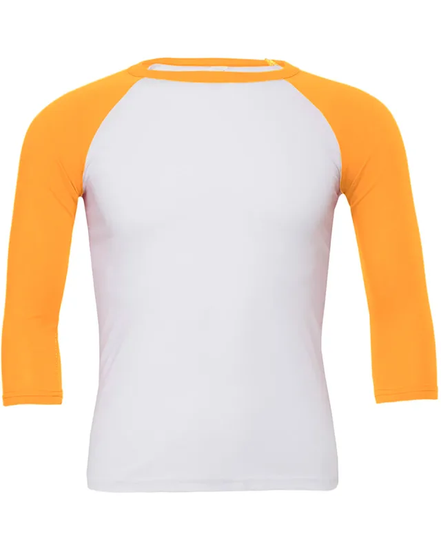 Bella + Canvas Unisex Three-Quarter Sleeve Baseball T-Shirt — view 121