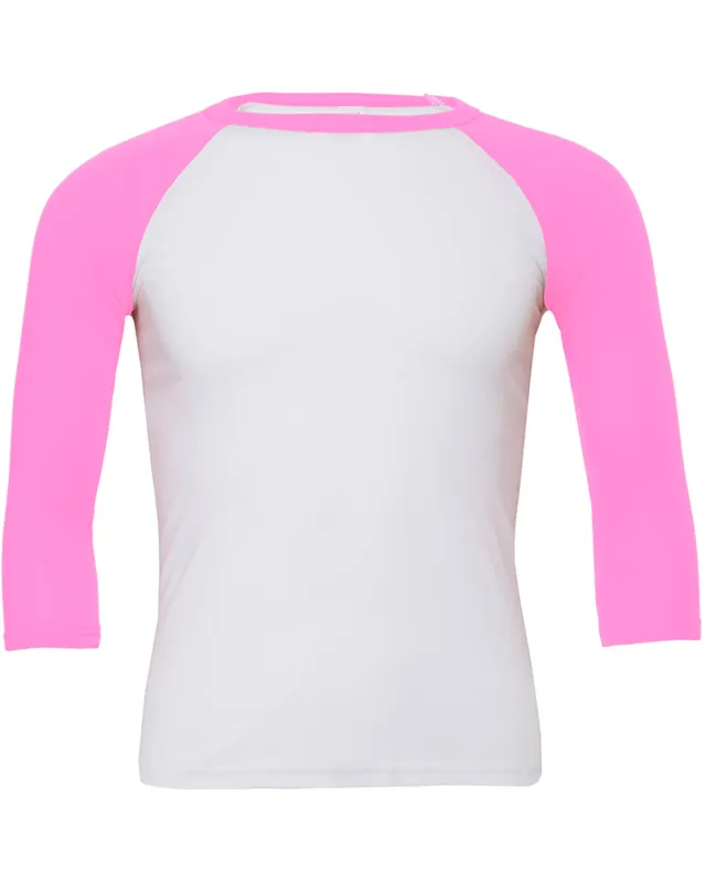 Bella + Canvas Unisex Three-Quarter Sleeve Baseball T-Shirt — view 127