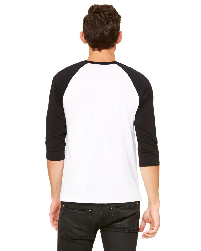 Bella + Canvas Unisex Three-Quarter Sleeve Baseball T-Shirt — view 13