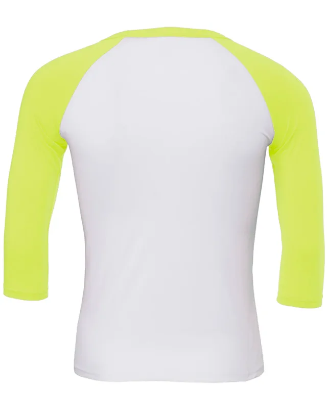 Bella + Canvas Unisex Three-Quarter Sleeve Baseball T-Shirt — view 131