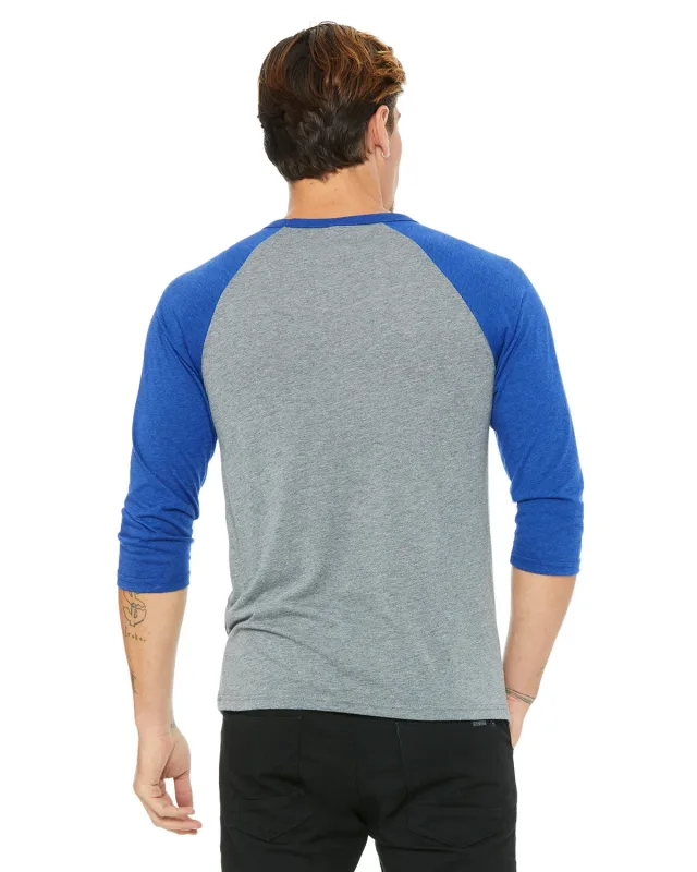 Bella + Canvas Unisex Three-Quarter Sleeve Baseball T-Shirt — view 135