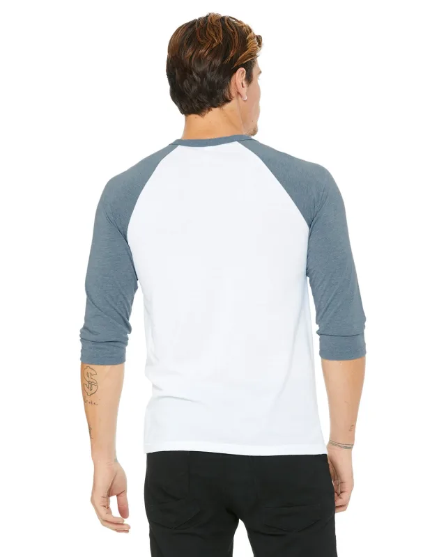 Bella + Canvas Unisex Three-Quarter Sleeve Baseball T-Shirt — view 138