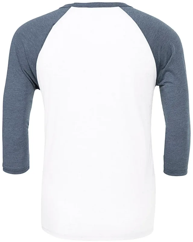 Bella + Canvas Unisex Three-Quarter Sleeve Baseball T-Shirt — view 140