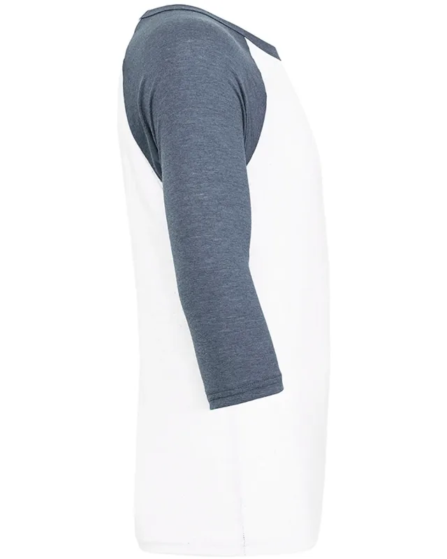 Bella + Canvas Unisex Three-Quarter Sleeve Baseball T-Shirt — view 141