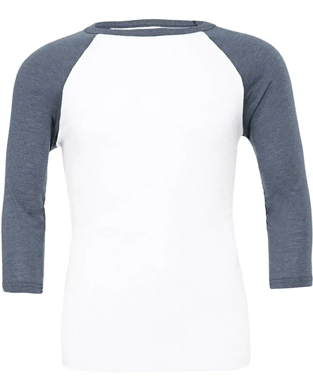 Bella + Canvas Unisex Three-Quarter Sleeve Baseball T-Shirt — view 142