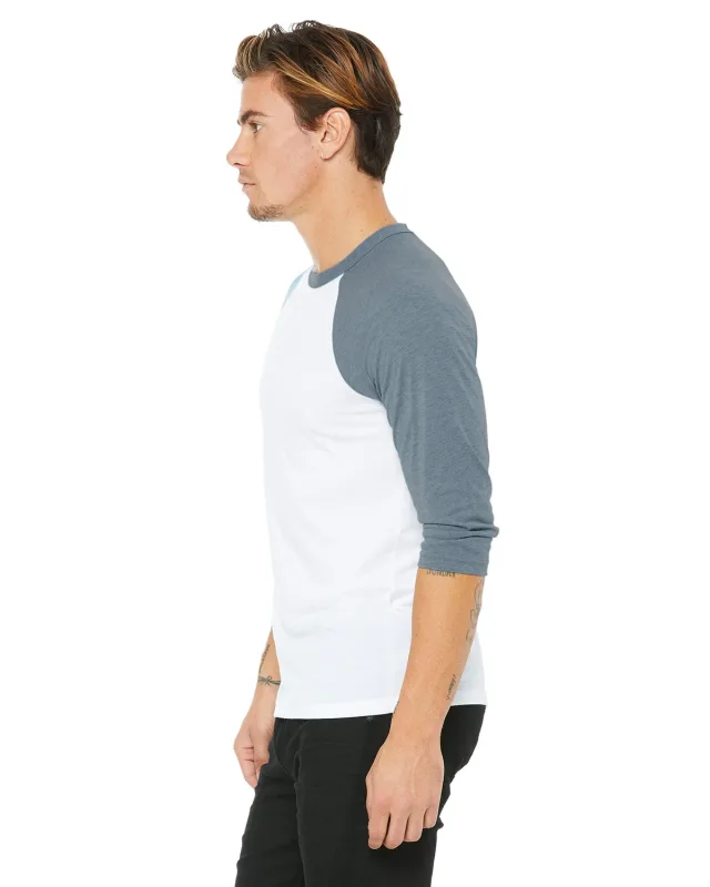 Bella + Canvas Unisex Three-Quarter Sleeve Baseball T-Shirt — view 143
