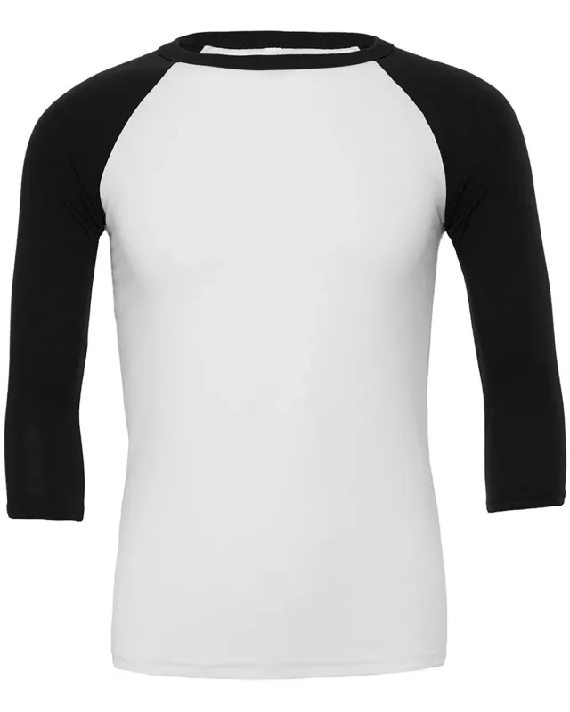 Bella + Canvas Unisex Three-Quarter Sleeve Baseball T-Shirt — view 17