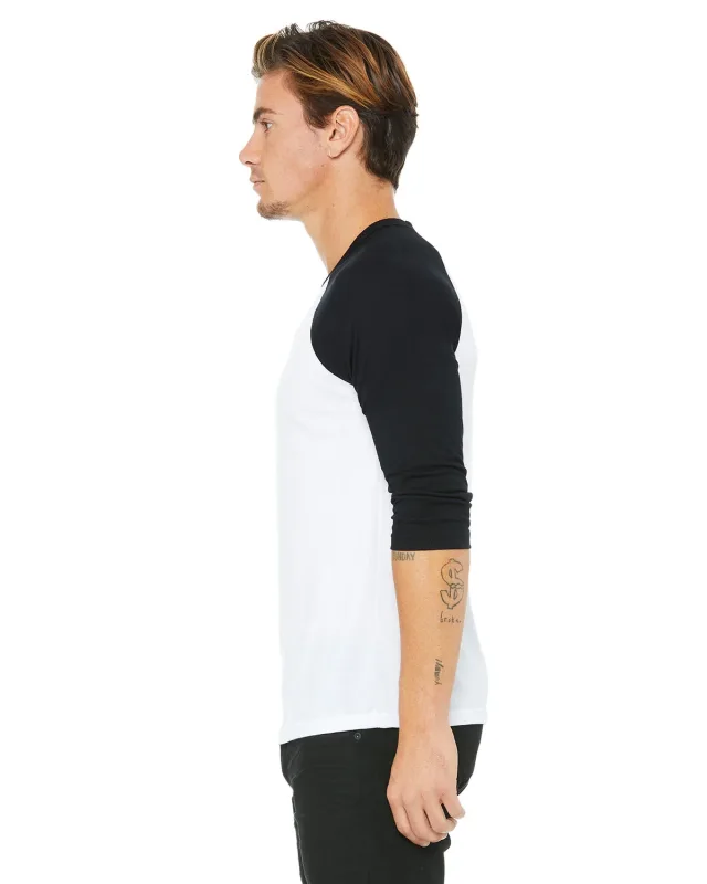 Bella + Canvas Unisex Three-Quarter Sleeve Baseball T-Shirt — view 18