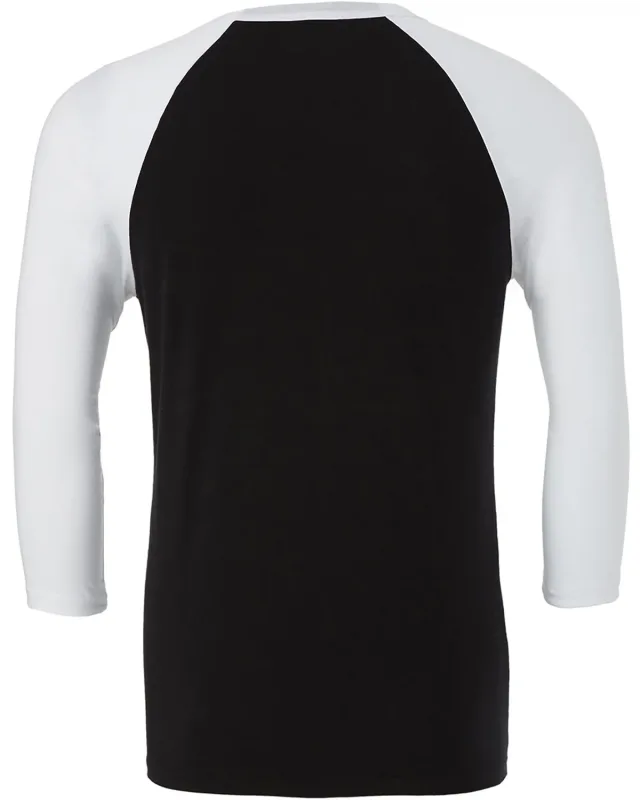 Bella + Canvas Unisex Three-Quarter Sleeve Baseball T-Shirt — view 21
