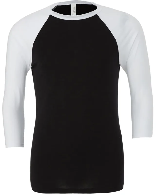 Bella + Canvas Unisex Three-Quarter Sleeve Baseball T-Shirt — view 23