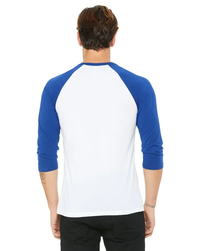 Bella + Canvas Unisex Three-Quarter Sleeve Baseball T-Shirt — view 26
