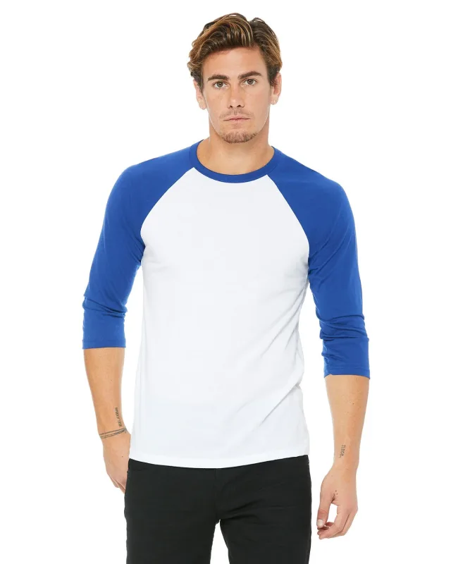 Bella + Canvas Unisex Three-Quarter Sleeve Baseball T-Shirt — view 27