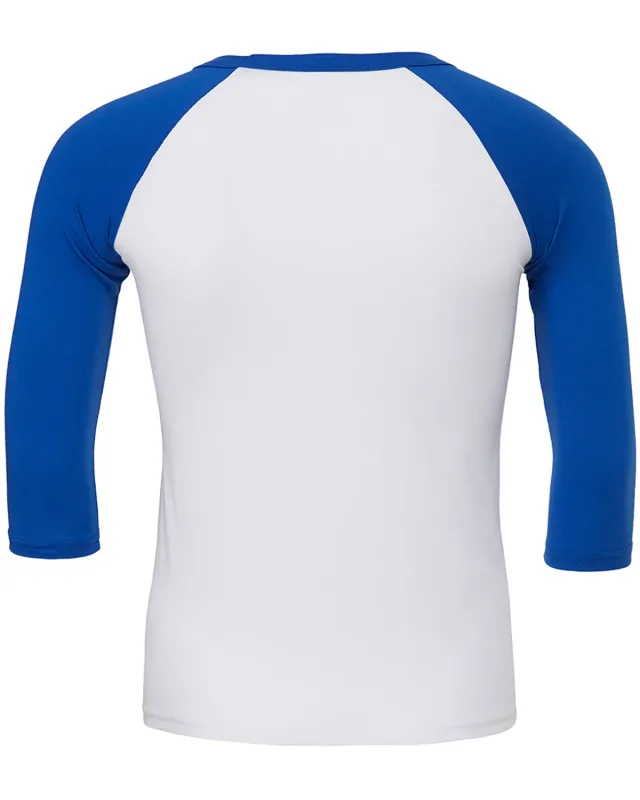 Bella + Canvas Unisex Three-Quarter Sleeve Baseball T-Shirt — view 28