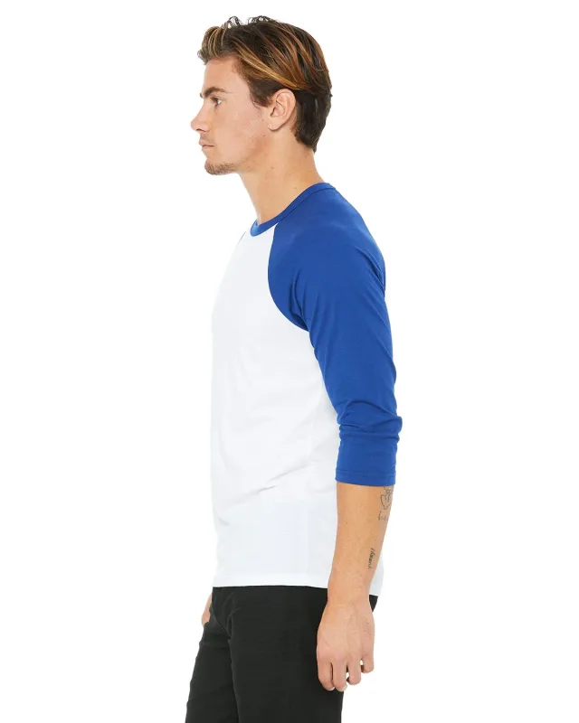 Bella + Canvas Unisex Three-Quarter Sleeve Baseball T-Shirt — view 31