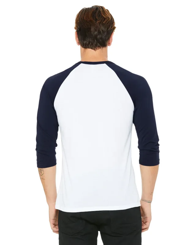 Bella + Canvas Unisex Three-Quarter Sleeve Baseball T-Shirt — view 32