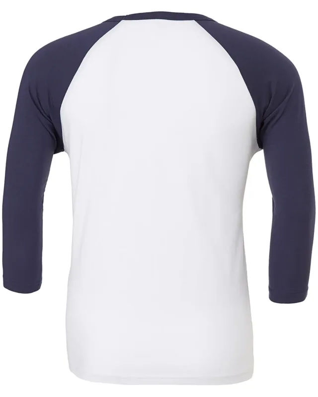 Bella + Canvas Unisex Three-Quarter Sleeve Baseball T-Shirt — view 34