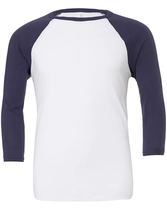 Bella + Canvas Unisex Three-Quarter Sleeve Baseball T-Shirt — view 36