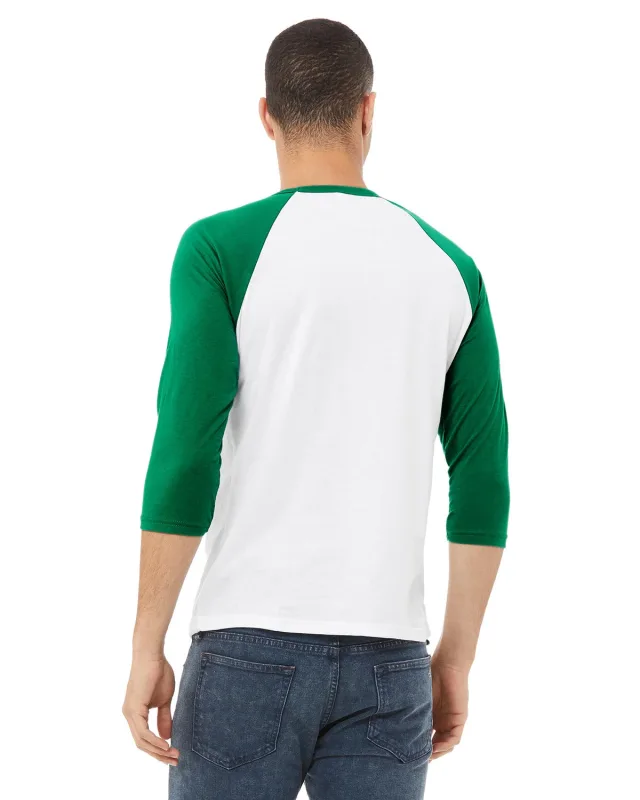 Bella + Canvas Unisex Three-Quarter Sleeve Baseball T-Shirt — view 38