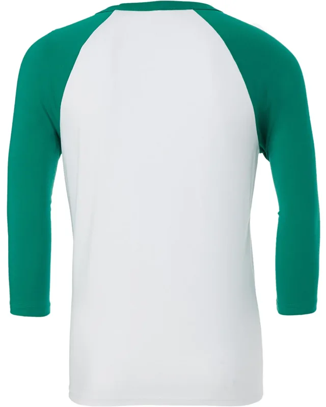 Bella + Canvas Unisex Three-Quarter Sleeve Baseball T-Shirt — view 40