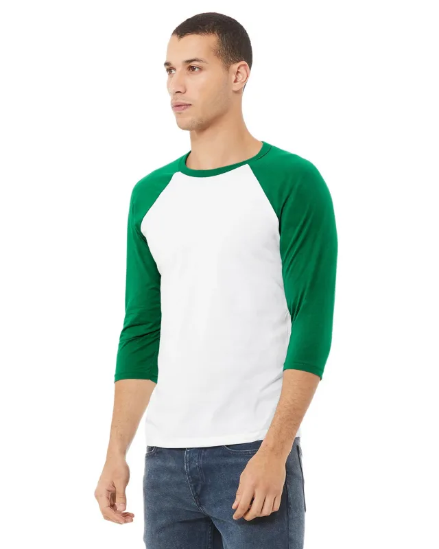 Bella + Canvas Unisex Three-Quarter Sleeve Baseball T-Shirt — view 43