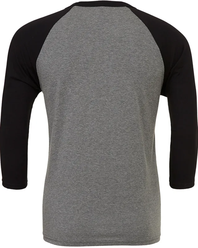 Bella + Canvas Unisex Three-Quarter Sleeve Baseball T-Shirt — view 47
