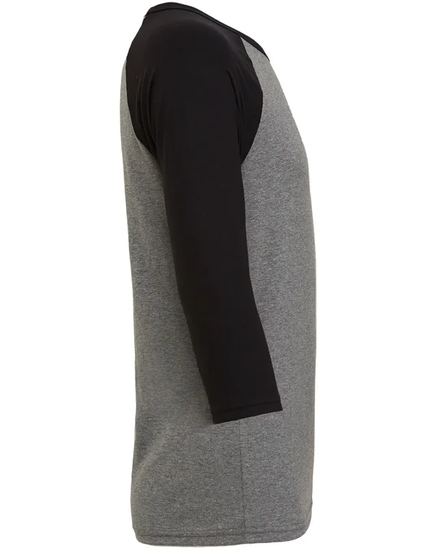 Bella + Canvas Unisex Three-Quarter Sleeve Baseball T-Shirt — view 48
