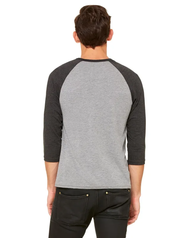 Bella + Canvas Unisex Three-Quarter Sleeve Baseball T-Shirt — view 52