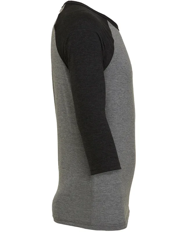 Bella + Canvas Unisex Three-Quarter Sleeve Baseball T-Shirt — view 55