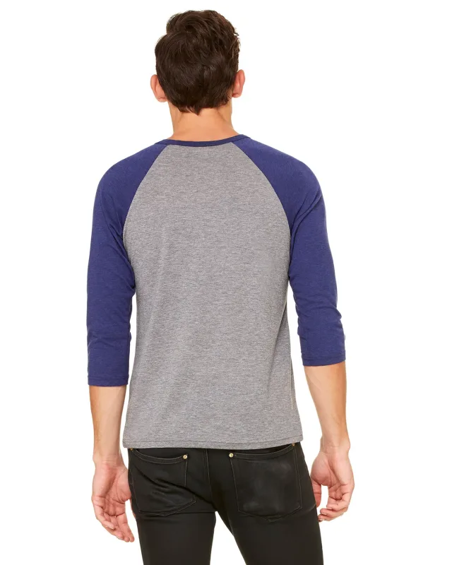 Bella + Canvas Unisex Three-Quarter Sleeve Baseball T-Shirt — view 58