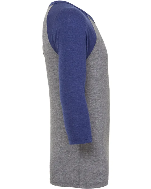 Bella + Canvas Unisex Three-Quarter Sleeve Baseball T-Shirt — view 61
