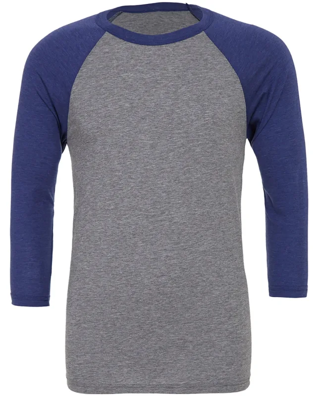 Bella + Canvas Unisex Three-Quarter Sleeve Baseball T-Shirt — view 62