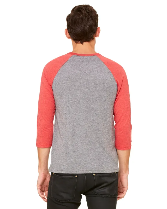 Bella + Canvas Unisex Three-Quarter Sleeve Baseball T-Shirt — view 64