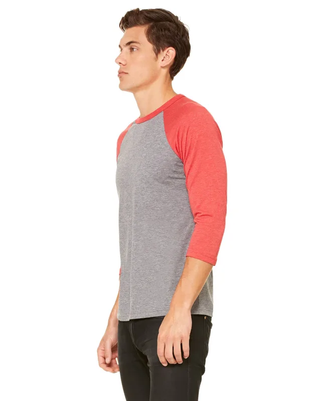 Bella + Canvas Unisex Three-Quarter Sleeve Baseball T-Shirt — view 66