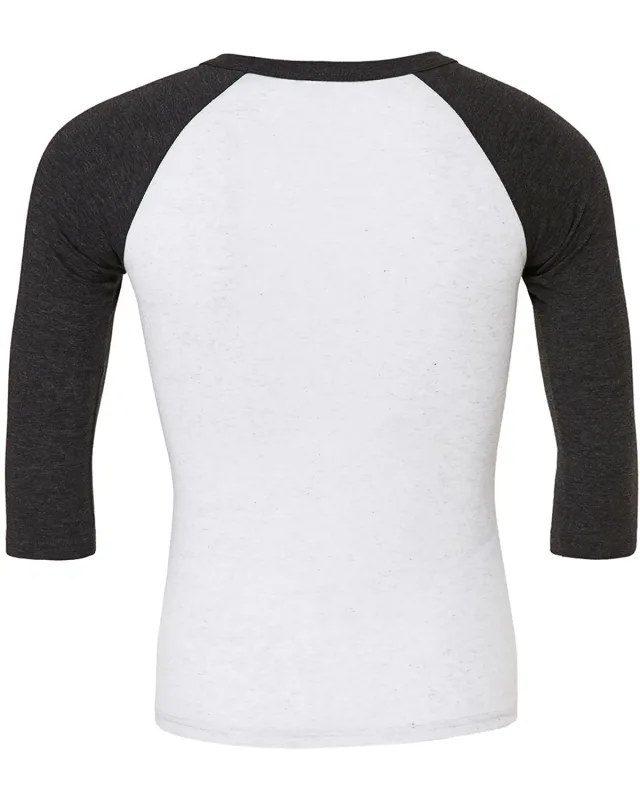 Bella + Canvas Unisex Three-Quarter Sleeve Baseball T-Shirt — view 69