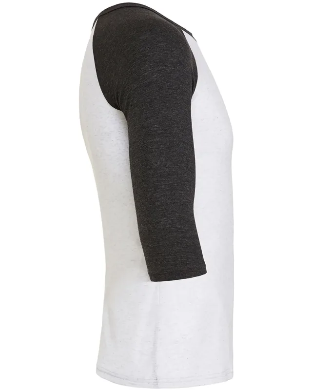 Bella + Canvas Unisex Three-Quarter Sleeve Baseball T-Shirt — view 70