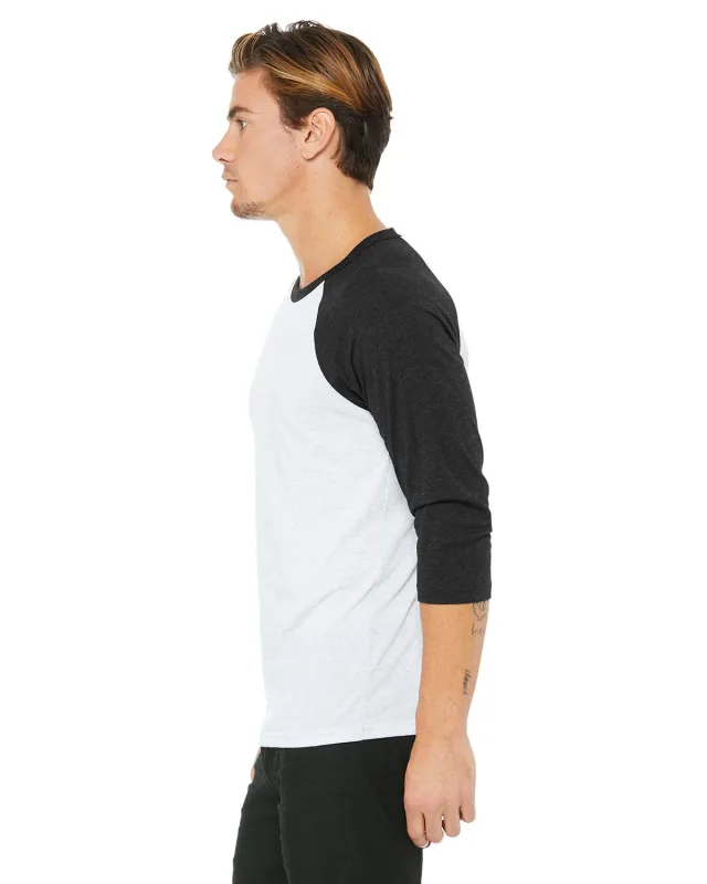 Bella + Canvas Unisex Three-Quarter Sleeve Baseball T-Shirt — view 72