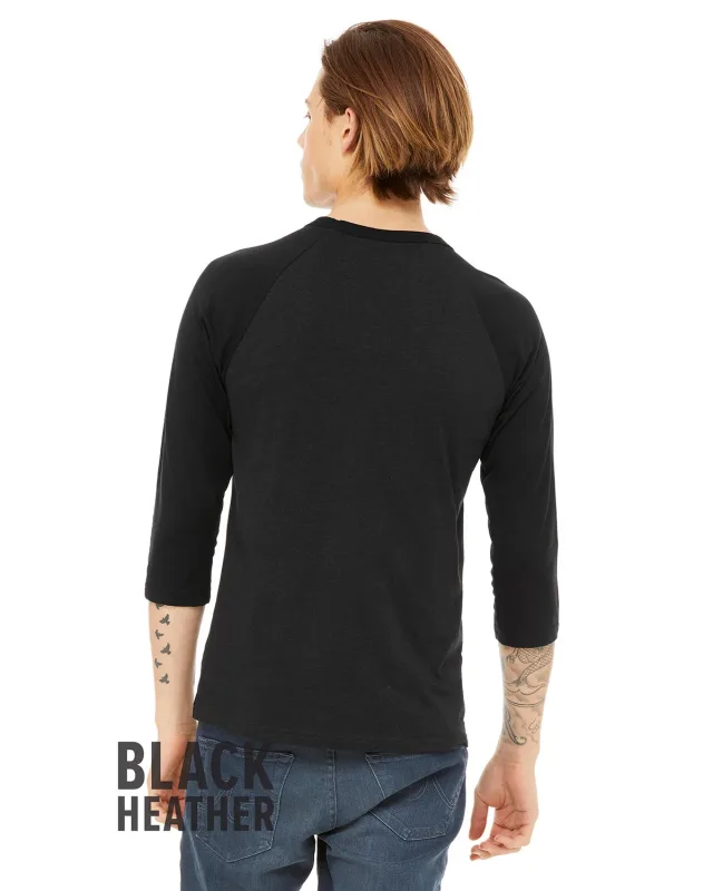 Bella + Canvas Unisex Three-Quarter Sleeve Baseball T-Shirt — view 73
