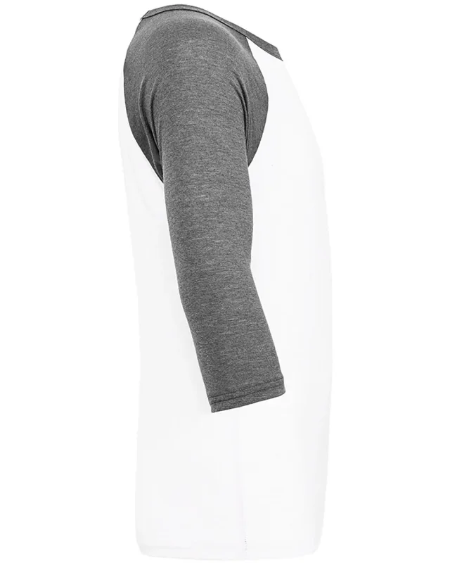 Bella + Canvas Unisex Three-Quarter Sleeve Baseball T-Shirt — view 83