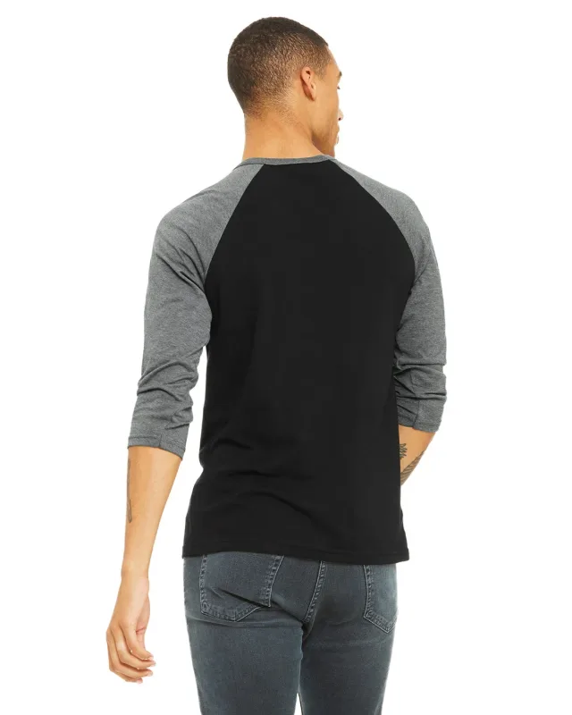 Bella + Canvas Unisex Three-Quarter Sleeve Baseball T-Shirt — view 94