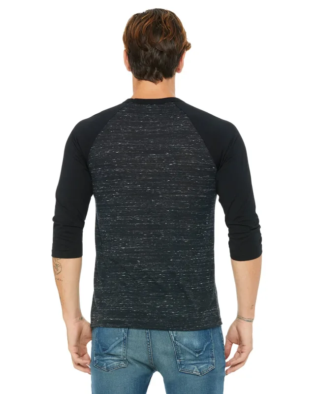 Bella + Canvas Unisex Three-Quarter Sleeve Baseball T-Shirt — view 98