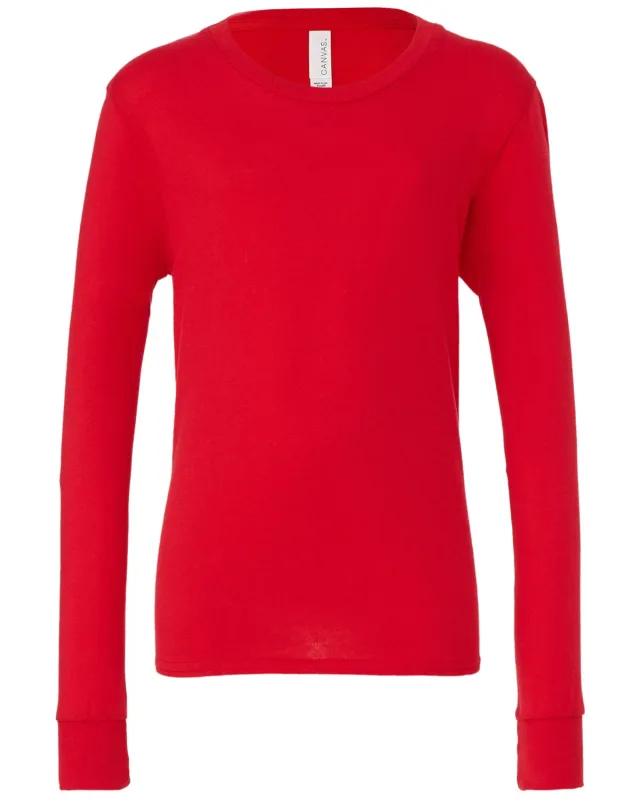 Bella + Canvas Youth Jersey Long-Sleeve T-Shirt — view 11