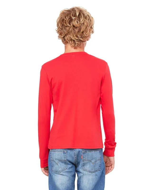 Bella + Canvas Youth Jersey Long-Sleeve T-Shirt — view 7