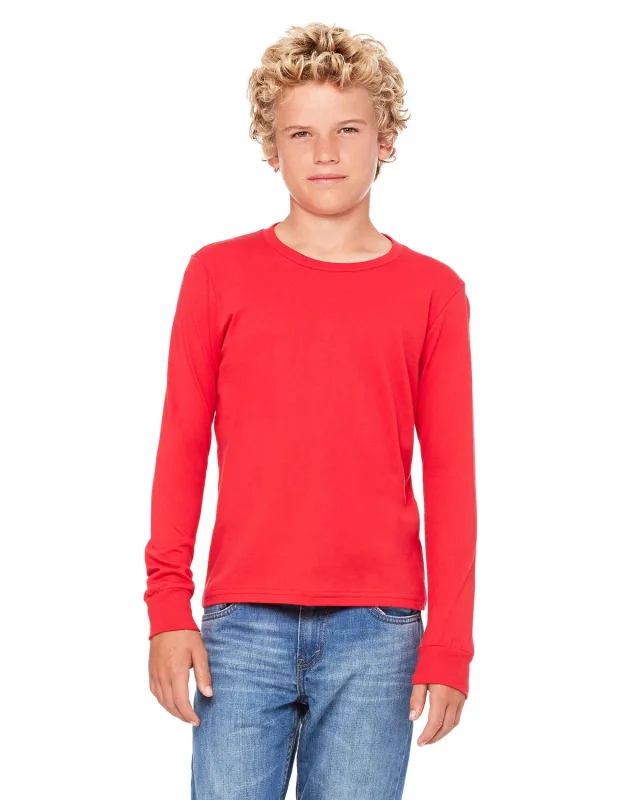 Bella + Canvas Youth Jersey Long-Sleeve T-Shirt — view 8